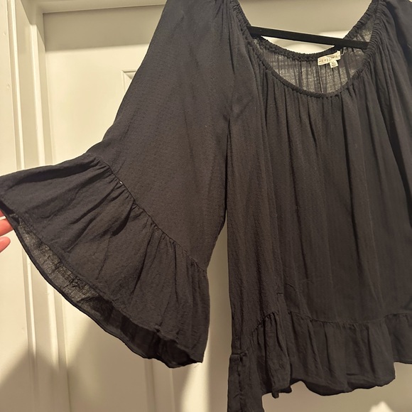 Black Mid Sleeve Shirt - Picture 3 of 4